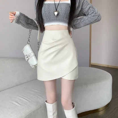 Mini Wrap Black Skirt - Image 5