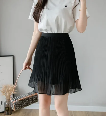 Flowy Mesh Black Skirt