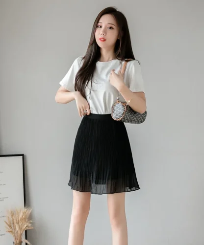 Flowy Mesh Black Skirt - Image 2