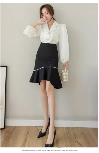 High-waisted Mermaid Black Skirt - Image 7