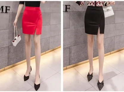 Plus Size Pencil Black Skirt - Image 7