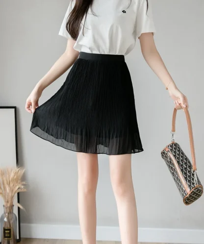 Flowy Mesh Black Skirt - Image 4