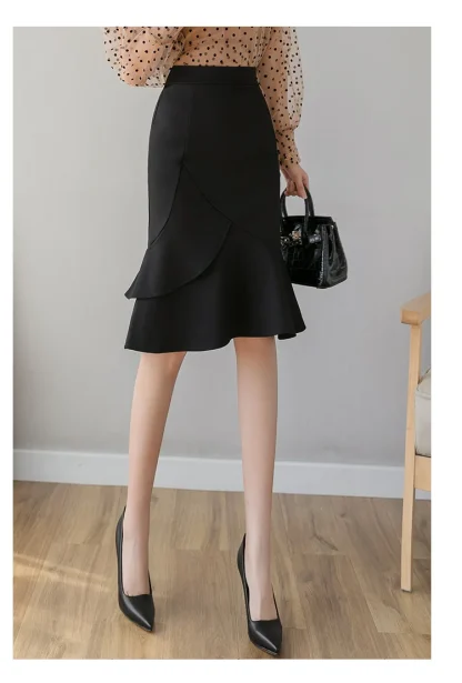 Plus Size Mermaid Black Skirt - Image 6