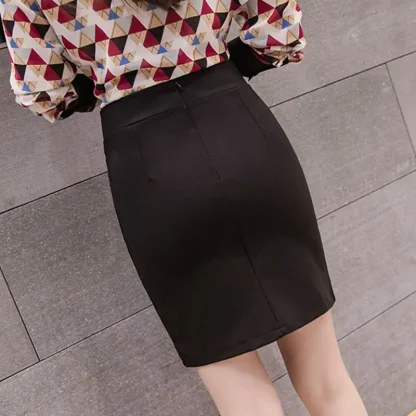 Plus Size Pencil Black Skirt - Image 2