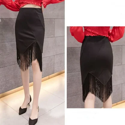 Midi Tassel Black Skirts - Image 6