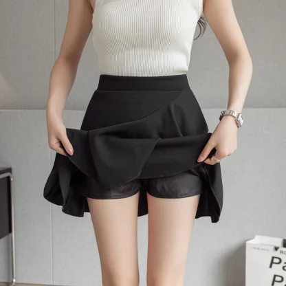 Flowy Wrap Black Skirt - Image 2
