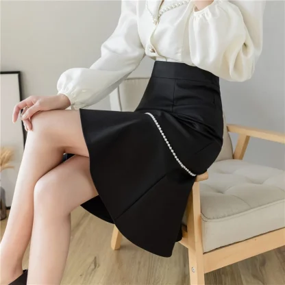 High-waisted Mermaid Black Skirt - Image 5