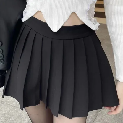 Pleated Tennis Black Skirts