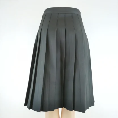 Top Stitched Pleated Black Skirts - Image 3