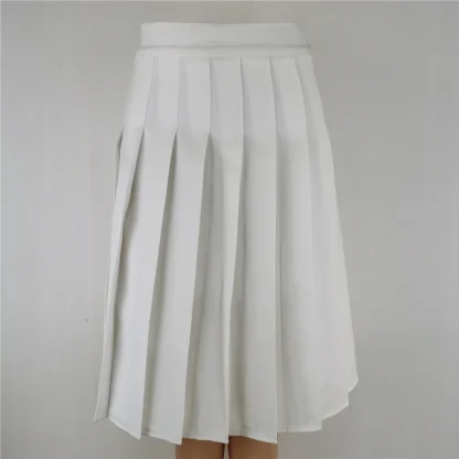 Top Stitched Pleated Black Skirts - Image 5
