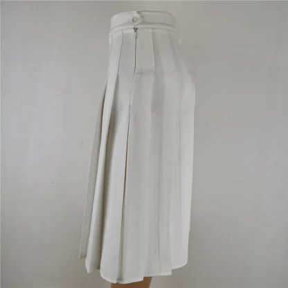 Top Stitched Pleated Black Skirts - Image 6