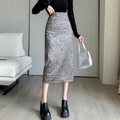Elegant Bodycon Midi Black Skirts - Image 6