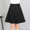 Soft Casual Black Mini Skirts