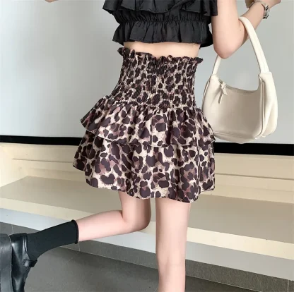 Smocked Tiered Ruffle Black Skirts - Image 6