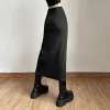 Sexy Thigh High Split Black Skirt - Image 5