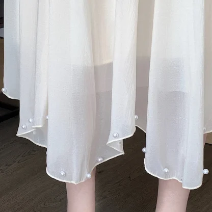 A-line Beads Hem Black Skirts - Image 5