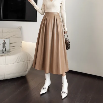 High-waist Midi Black Skirts - Image 2