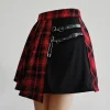 Asymmetric Plaid Back Skirts - Image 3