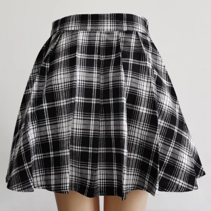 Asymmetric Plaid Back Skirts - Image 6