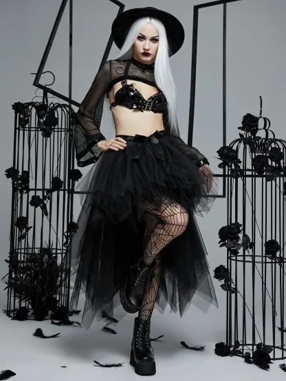 Tutu High Low Black Skirt - Image 6
