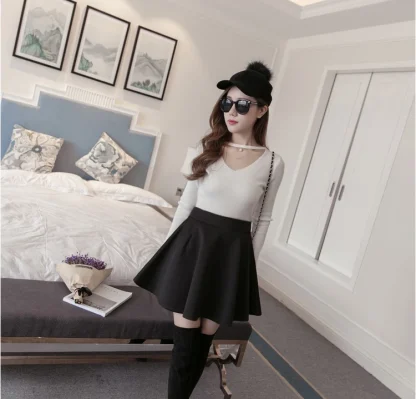 Stretchable Solid Black Skirts - Image 6