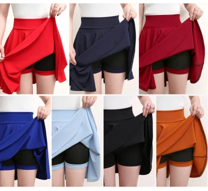 High-waist Casual A-line Black Skirts - Image 7