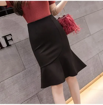 Plus Size Mermaid Black Skirts