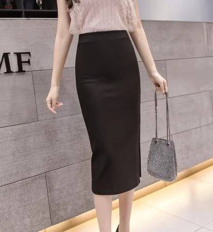 High-waist Pencil Black Skirt