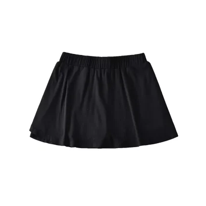 Elastic Side Split Black Skirts - Image 5