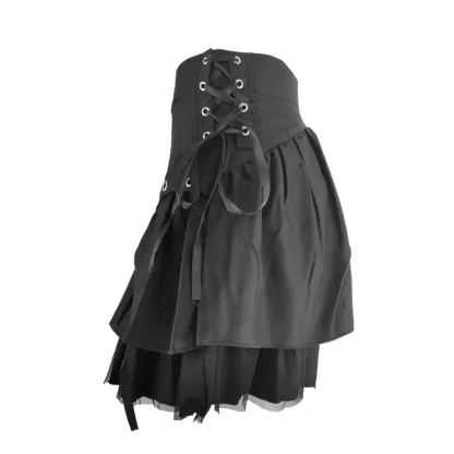 Mesh Patchwork Black Skirts - Image 3