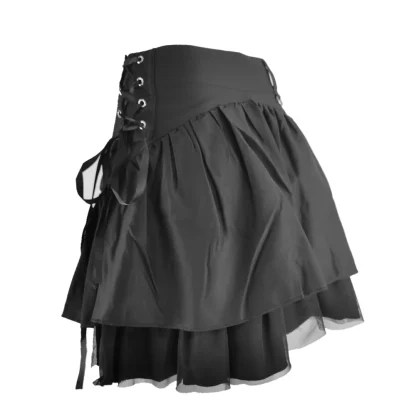 Mesh Patchwork Black Skirts - Image 4
