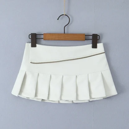 Chic Pleated Mini Black Skirts - Image 5