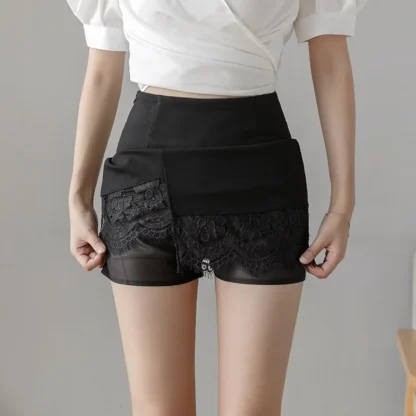 Plus Size Irregular Black Skirt - Image 6