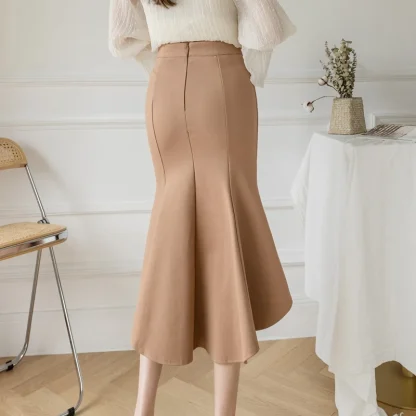 Plus Size High Low Black Skirts - Image 6