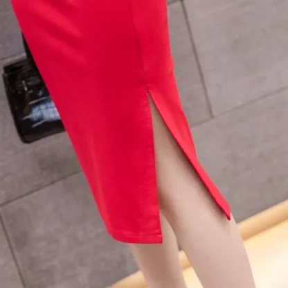 High-waist Pencil Black Skirt - Image 6