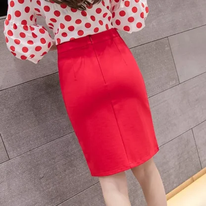 Plus Size Pocket Black Skirt - Image 5