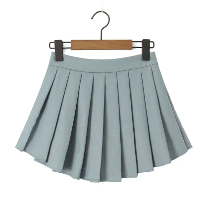 Side Zip Flowy Pleated Black Skirts - Image 3