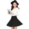Soft Casual Black Mini Skirts - Image 2