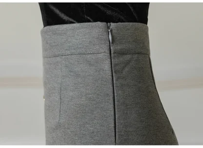 Ruffle Mesh Hem Black Skirt - Image 6