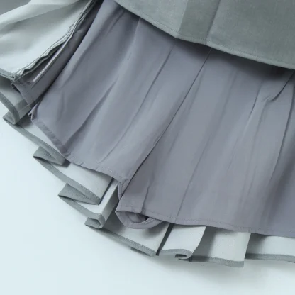 Side Zip Flowy Pleated Black Skirts - Image 6