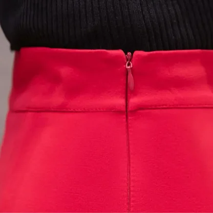 Plus Size High-waist Ruffles Black Skirts - Image 6