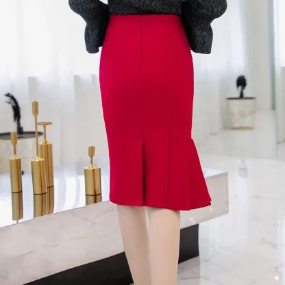 Irregular Plus Size Black Skirts - Image 3