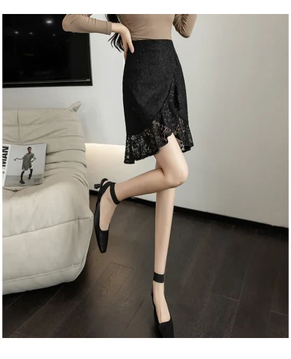 Elegant Lace Black Skirts - Image 7