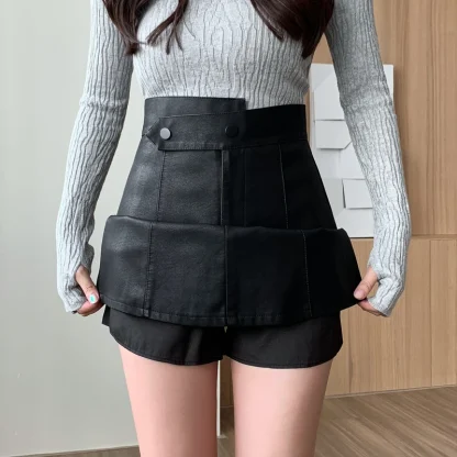 Casual A-line Black Skirt - Image 4