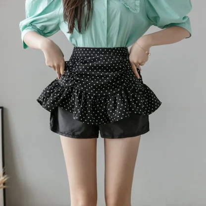 Polka Dot Ruffle Mini Skirt - Image 4