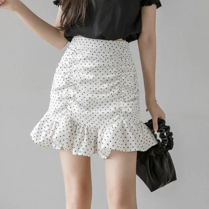 Polka Dot Ruffle Mini Skirt - Image 6