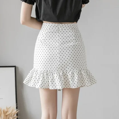 Polka Dot Ruffle Mini Skirt - Image 7