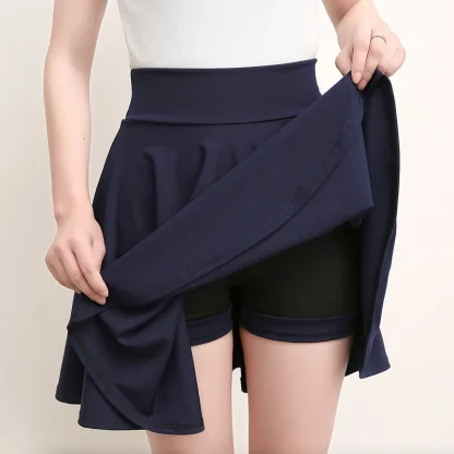 High-waist Casual A-line Black Skirts - Image 2