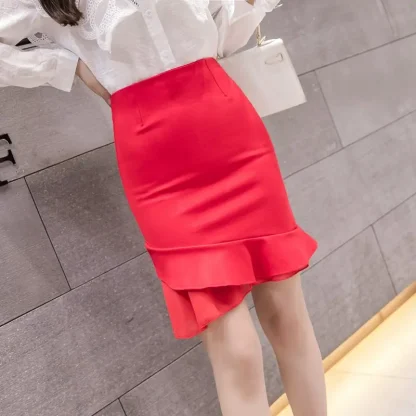 High-waist Casual Black Skirt - Image 5