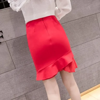 High-waist Casual Black Skirt - Image 6